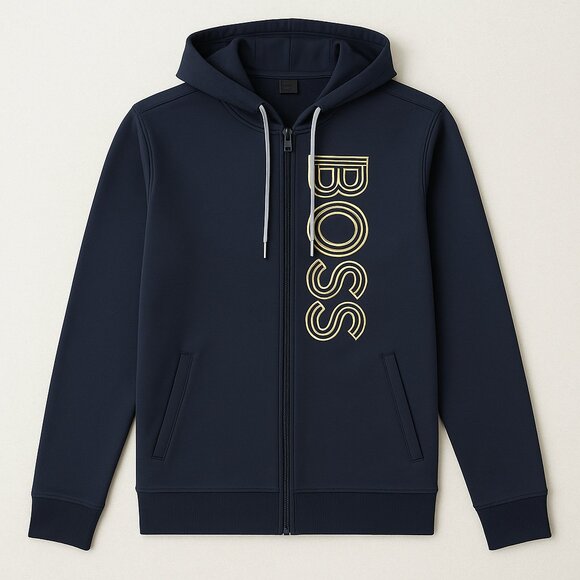 Hugo Boss Saggy 1 Hoodie Full Zip Cotton Blend Sweatshirt Men’s NWT Size M - Picture 5 of 11